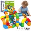 CHANCCI Set di treni elettrici 123PCS, Set di treni Magic Rail Cube, Blocchi Magnetici & Treno Motorizzato,3D Percorso Gravità,DIY Cube Track,Regalo di compleanno o di Pasqua per bambini e bambine krail
