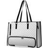 HENYEER Borsa da donna 2 in 1, borsa da lavoro da donna con scomparto termico isolato, borsa da 15,6 pollici, termica grande a prova di perdite per il pranzo, borsa combinata per lavoro, scuola, ufficio