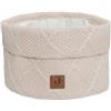 Jollein Cestino per la cura - Check Knit, Oatmeal - 60% cotone, 40% acrilico, 14 x 18 cm, naturale