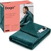 DAGA Coperta termica elettrica per divano Relax Soft Armonia Verde, tecnologia di riscaldamento Intellisense, tessuto e imbottitura in velluto, 6 livelli di temperatura, 160 x 120 cm