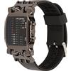Focket Orologio Binario, Forma di Granchio colorato LED Watch Cool Digital Watch con Cinturino in Silicone, Impermeabile Orologio da Polso Mens Classic Creative Fashion Black Plated orolo
