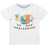 Handmade T-shirt in cotone adatto al compleanno 3 anni con tema dinosauro (Bianco, 3/4 anni)