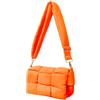 NAARIIAN Borsa a tracolla imbottita in nylon tessuto borsa progettista dupes borsa in piumino da donna, arancione Small, arancione, Small