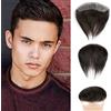 Lordhair Parrucca Uomo PU Frontale,100% Remy Human Hair per Protesi Capelli da Uomo,Toupee European Human Hair Pieces For Men