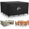 Kipiea Tela impermeabile, anti-UV 420D Oxford, quadrato 142x142x71 cm per tavoli e mobili lounge estivi
