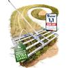 GARLINGO Rastrello per prato | 75 x 35 cm | incl. 1,7m di ASTETTO in metallo | Rastrello per prato per sabbiare il prato, livellare la sabbia del prato, aeratore Rasen Leveling rake