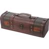 HMF Vintage Deko confezione regalo con coperchio in legno | per 1 bottiglia di vino | formato orizzontale | Portogallo