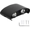ZJchao Lampada da Parete a LED, Applique in Lega di Alluminio Pressofuso con Copertura in Cristallo per Uso Interno Ed Esterno Lampada da parete a LED moderna Portico del Giardino Dell'hotel (luce bianca)