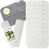 Natissy Rotolo da cucina riutilizzabile in cotone, 10 pezzi di rotolo da cucina lavabile made in EU; carta da cucina riutilizzabile in tessuto; strofinacci da cucina sostenibili; Reusable Kitchen Towels