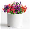 Maxetodo 12 Mazzi di Fiori Finti, Margherite Artificiali con Eucalipto, Piante Finte Impermeabili e Anti-Scolorimento per Interni ed Esterni, Decor per Casa, Giardino e Matrimoni