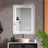 Ratsamee 50x70cm Specchio Bagno con Luce, 3 Colori Dimmerabili, Antiappannamento, Memoria, Touch Control, Montaggio a Parete - Specchio Trucco con Illuminazione