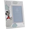 Widdop and Co Disney Mickey Mouse - Cornice portafoto in vetro placcato argento 999 con apertura 12,7 x 17,8 cm - Made in Italy - Licenza Disney Merchandise - Regalo per nascita, primi anni, asilo nido, bambini e