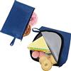 Moyad 2PCS Borsa Porta Sacchetti Sottovuoto Alimenti Lavabili in Lavastoviglie, Borsa Pranzo con Cerniera Bustine Richiudibili Buste Contenitori Frigo Cibo Regalo Fodera Alimentare, Blu