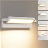 KUKAK Lampada da parete da LED per interni ed esterni,Applique da parete IP65 impermeabile (36W Bianco, Bianco caldo 3000K)