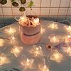 KINGCOO 3 m, 20 LED, luce bianca calda, con farfalla, funzionamento a batteria, illuminazione interna, lampada decorativa per camera da letto, feste, compleanno, estate, giardino, matrimonio, Natale,