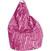 13Casa - City A2 - Poltrona sacco. Dim: 80x80x120 h cm. Col: Fucsia. Mat: Nylon.