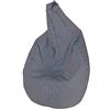 13Casa - Pied de Poule B1 - Poltrona sacco. Dim: 80x80x120 h cm. Col: Bianco, Nero. Mat: Poliestere.