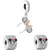 MGIUL Charm Argento 925 per Bracciale e Collana Perline Ciondolo Compleanno Festa Della Mamma Gioielli Regalo per le Donne