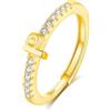 INFUSEU Anello Con Iniziale, Argento 925 18K Oro Anelli Donna Regolabili A-Z Lettera P Captiale Impilabili Personalizzato Nome Gioielli Regalo Di Mamma Donna