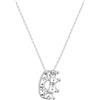 CYMYSS Collana da donna in argento sterling 925, con ciondolo, lunghezza 40-45 cm, regolabile, regalo per donne, Allgemeines, Gemma, Non pietra preziosa