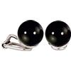 Traveller Orecchini a clip - Perla 10mm nero - placcati platino - 112306