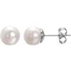 Orecchini Pendenti In Oro 18K Con Perle D'Acqua Dolce 8-9 Mm, Qualità AAA+, Gioiello Donna