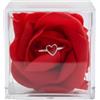 Vincent Paul ANELLO DONNA CUORE ROSSO ARGENTO 925 REGOLABILE ROSA ROSSA REGALO SAN VALENTINO COMPLEANNO ANNIVERSARIO NATALE