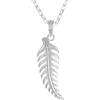 Alexander Castle Argento sterling piuma felce ciondolo collana con catena da 45,7 cm