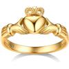 Bestyle S925 Anello Cuore Argento Classica Forma Irlandese Corona Proteggere il Cuore Incoronare con l'amore Donna Regalo Anello di Fidanzamento