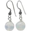 Treasure Bay TreasureBay - Orecchini fatti a mano, in argento e pietre preziose, 12 mm, per donne e ragazze Opale di mare e Argento, cod. TBH12MM