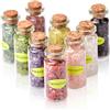 EnMart 9 PCS Bottiglie di Pietre Preziose di Cristallo Curativo, Bottiglia dei Desideri Reiki, Guarigione, Meditazione, Rituale di Bilanciamento dei Chakra, Kit di Raccolta di Pietre
