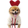 XIAOYU felpa con cappuccio per cuccioli di cane felpe con cappuccio per gatti vestiti per animali domestici felpa con frutta alla moda per cane gatto animali domestici di piccola taglia, amore, L
