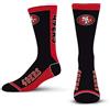 For Bare Feet NFL SAN FRANCISCO 49ERS MVP Crew Sock Team Color Large