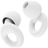 HOYIO Tappi Orecchie Antirumore Dormire, 2 Paia in Silicone SNR 27 dB, Riutilizzabili per Lavoro/Studio/Concerti/Viaggi Aerei, Adulti e Bambini con 8 Inserti + Sacchetto Portatile, Bianco