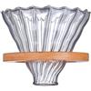 TAMUME Dripper Caffe 1 Tazza Filtro del Caffè Filtri Permanenti Vetro con Supporto in Legno (Marrone Chiaro)