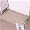 RAJRANG - Tappeto in cotone intrecciato a mano con diamanti geometrici reversibili, a quadretti, lavabile in lavatrice, resistente, colore beige zenzero, 21 x 34 pollici