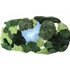 THRILRUG 52x88 cm Tappeto 3D in muschio,tappeto a pelo lungo, tappeto da bagno antiscivolo, ultra morbido, lavabile, per bambini e animali domestici, per camera da letto, verde (52x88cm, MOSS LAKE)