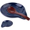 Happara Poggia Mestolo Cucina Ceramica, Resistente Porta Cucchiaio Per Cucchiai, Pinze, Blu, 5 Inch Poggiamestolo Cucina Lavabile In Lavastoviglie