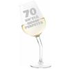 Colorfamily Calice Storto 70 Anni un'età quasi perfetta Vino 50 cl Compleanno con incisione Idea regalo divertente