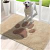 Oiilores Zerbino per interni, 85 x 150 cm, antiscivolo, lavabile, a basso profilo, per ingresso, super assorbente, per zampe fangose, beige