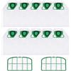 Neuytiky 10 Pezzi Sacchetti per Aspirapolvere VK200 con 2 Filtro Motore,Ricambio Sacchetto Filtro per Accessori per Aspirapolvere a Batteria Vorwerk Folletto FP200