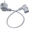 HuaLiSiJi Cavo Alimentazione Schuko 10A 250V C13 Schuko Cavo di Protezione Del Contatto Tipo F (CEE 7/4) a C13 Femmina, Per Computer Server Monitor Rice Cooker (Gris, 1.5m)
