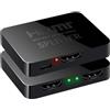 IVIVTOR HDMI Splitter 1 in 2 Out - Adattatore per doppio monitor 4K Supporto per duplicazione schermo TV 4K@30Hz 1080P@60Hz 3D con cavo di alimentazione USB per ufficio domestico, giochi e presentazioni