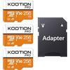 KOOTION Scheda Micro SD da 256 GB, 3 Schede di Memoria UHS-I U3 MicroSDXC Mini SD, A1 V30 4K, 100 MB/s, per Telefoni Cellulari, Fotocamere, Tablet