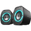Edifier G1000 II Casse per Computer Gaming, Driver Full-Range da 2,5 Pollici con Bassi Potenziati, Bluetooth 5.4 via USB-C/AUX, 9 Modalità RGB Dinamiche, Compatte per PC/PS5/Switch (Nero)
