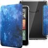 MoKo Custodia per Kindle Paperwhite 12a Gen & Colorsoft 2024,Stell Blu | Cover Leggera con per eBook Reader in TPU Morbido Auto Sveglia/Sonno