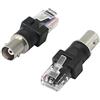 CERRXIAN Accoppiatore coassiale da BNC femmina a RJ45 maschio, adattatore da RJ45 a connettore RF, può essere utilizzato per tester e cercatori di linea, ecc. (confezione da 2)