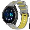 GIOPUEY Cinturini Compatibile con Garmin Forerunner 965/955/945/745, Morbido TPU Cinturino [Design a Colori di Giunzione] - Grey/Yellow