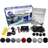 Dolphin Automotive DMS400 - Sensori di parcheggio per retromarcia, 4 sensori posteriori con allarmi audio, marchio Auto Express premiato in 9 colori (nero opaco)