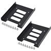 TRIXES Confezione da 2 Hard Disk Interni in Metallo Nero SSD 2,2" a SSD 3,2" Kit di Montaggio Disco - Staffa per Disk - Sostegno di Ricambio ad Elevate Prestazioni